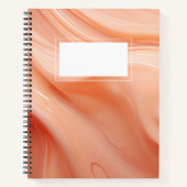 Carnet Peach fuzz liquide abstrait (Devant)