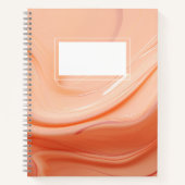 Carnet Peach fuzz liquide abstrait (Devant)