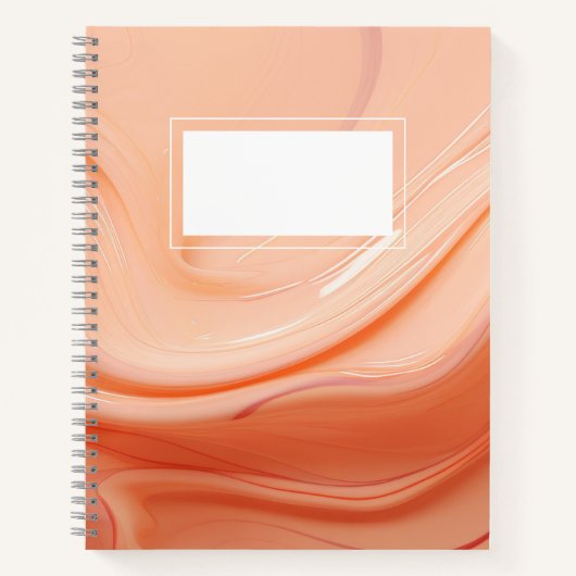 Carnet Peach fuzz liquide abstrait (Devant)