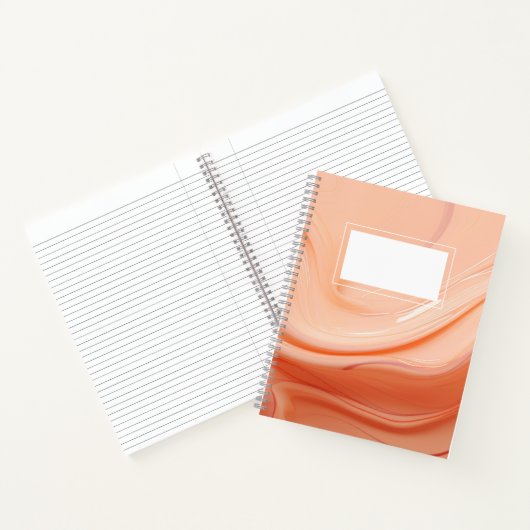 Carnet Peach fuzz liquide abstrait (Intérieur)