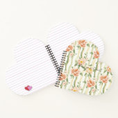 Carnet Peach Mint Pretty Roses Floral Stripes (Intérieur)