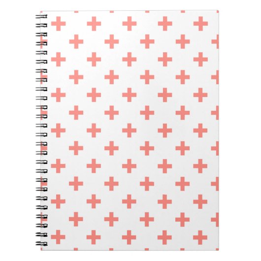 Carnet Peach polka croise sur blanc (Devant)