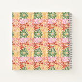 Carnet Peach rose Super Floral Abstrait (Dos)