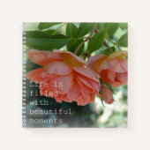 Carnet Peach Roses (Devant)