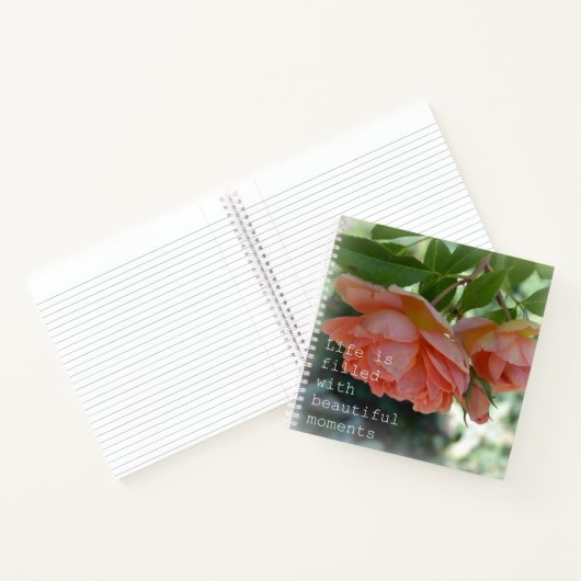 Carnet Peach Roses (Intérieur)