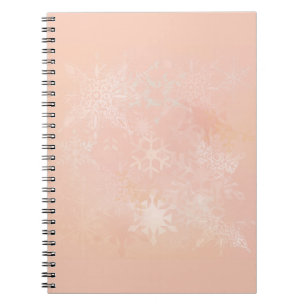 Carnet Peach Snowflakes à mâchoire douce