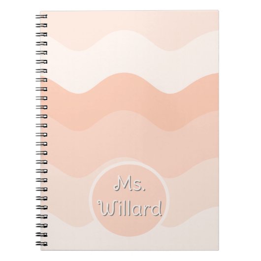 Carnet Peach wavy Spiral Photo Notebook (Devant)