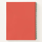Carnet Peach Wreath & Greenergie Monogramme initial (Dos)