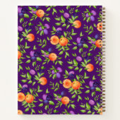 Carnet Peaches Plums Purple Cute Fruit Motif botanique (Dos)