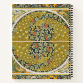 Carnet Peacock Art Nouveau Style rond design complexe (Dos)