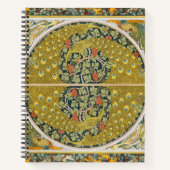 Carnet Peacock Art Nouveau Style rond design complexe (Devant)