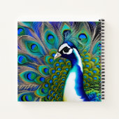 Carnet Peacock blanc bleu et vert Piebald (Dos)