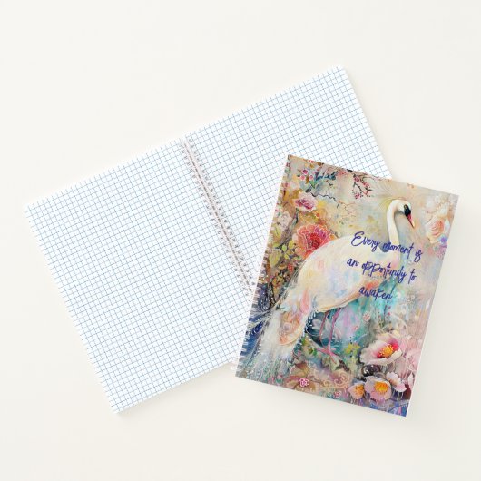Carnet Peacock blanc éthérée (Intérieur)