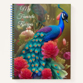 Carnet Peacock bleu dans Rose Garden Recette (Devant)