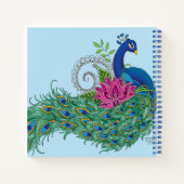 Carnet Peacock Blue Lotus Fleur Henné (Dos)