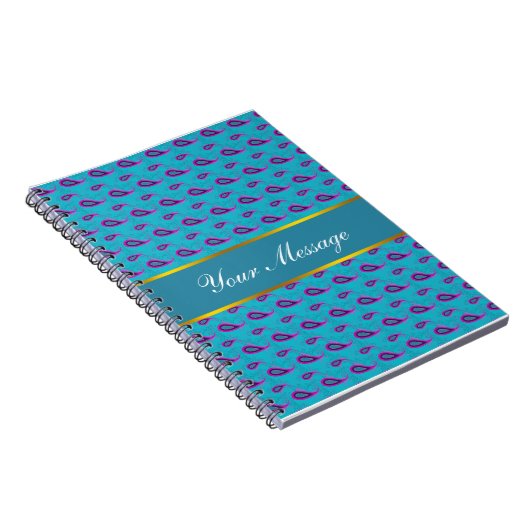 Carnet Peacock Blue Paisley (Côté Droit)