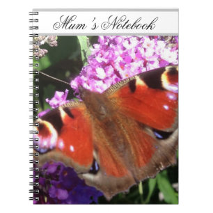 Carnet Peacock Butterfly and Buddleia    Notebook
