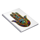 Carnet Peacock Color Flower Petals Hamsa Green Third Eye (Côté Droit)