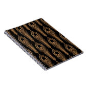 Carnet Peacock Feathers, Luxury Oriental Motif. (Côté Droit)