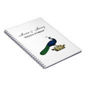 Carnet Peacock héraldique Vintage stylisé sur Couronne C (Côté Droit)