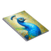 Carnet Peacock Impressionist Art Notebook | Elegant Bird  (Côté Droit)