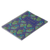 Carnet Peacock Paisley Royal Blue Monogram (Côté gauche)