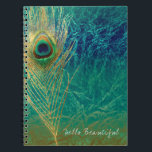 Carnet Peacock Plumes Bleu Turquoise Or Glam Boho Chic<br><div class="desc">Peacock Plumes Bleu Turquoise Or Glam Boho Carnet chic. Customisez le devant avec ou sans texte.</div>