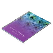 Carnet Peacock Turquoise pourpre (Côté gauche)