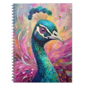 Carnet Peacock Whimsical Art Moderne Impressionniste (Devant)