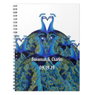 Carnet Peacocks vintages Embrasser les cadeaux de mariage