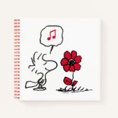 Carnet PEANUTS | Motif rouge et noir (Devant)