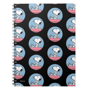 Carnet Peanuts Snoopy à la machine à écrire