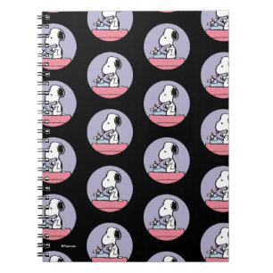 Carnet Peanuts Snoopy à la machine à écrire