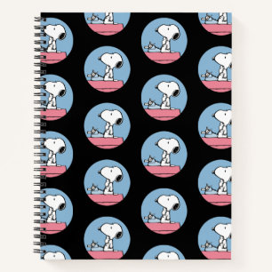 Carnet Peanuts Snoopy à la machine à écrire