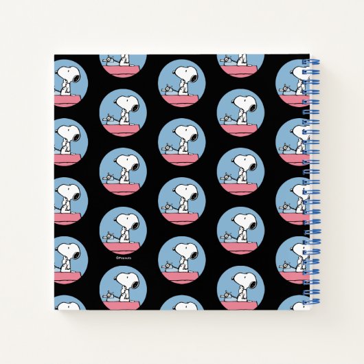 Carnet Peanuts | Snoopy à la machine à écrire (Dos)