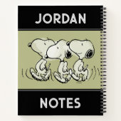 Carnet Peanuts | Snoopy Marche Fièrement (Dos)