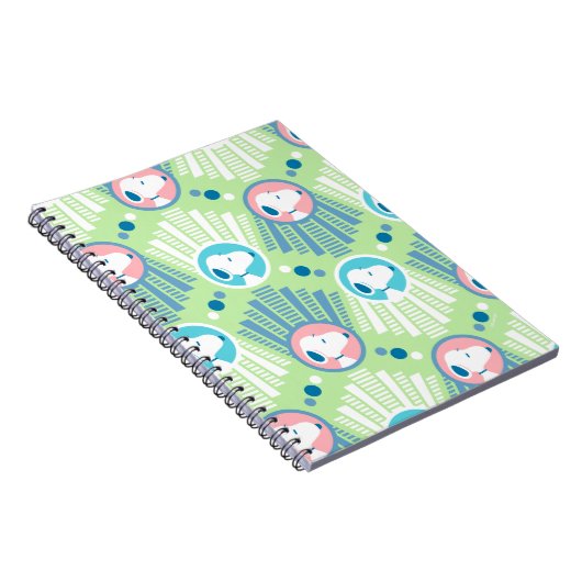 Carnet Peanuts | Snoopy Mint Green Deco Dreams Pattern (Côté Droit)