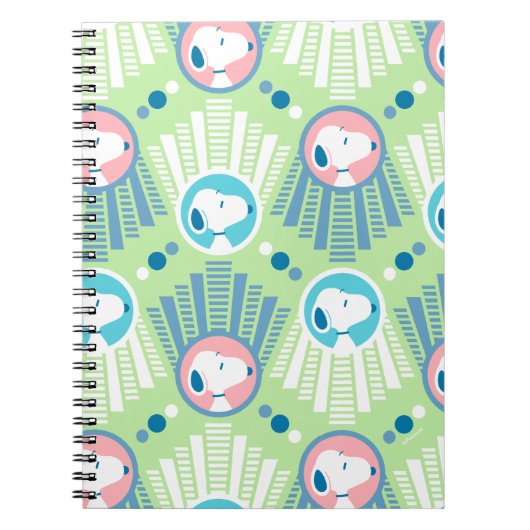 Carnet Peanuts | Snoopy Mint Green Deco Dreams Pattern (Devant)