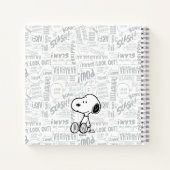 Carnet PEANUTS | Snoopy on Black White Comics (Dos)