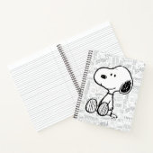 Carnet PEANUTS | Snoopy on Black White Comics (Intérieur)
