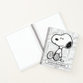 Carnet PEANUTS | Snoopy on Black White Comics Dessin (Intérieur)