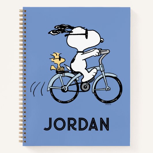 Carnet Peanuts | Snoopy & Woodstock Bicyclette (Devant)