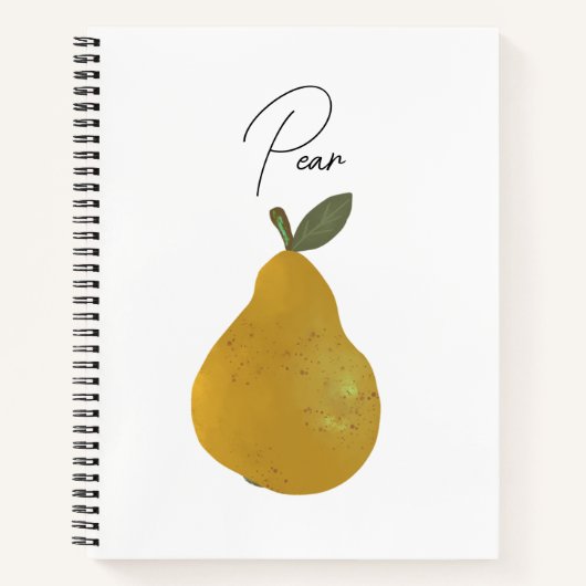 Carnet Pear Fruit Illustration (Devant)