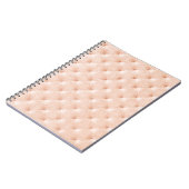 Carnet Pearl beige cuir texture (Côté gauche)