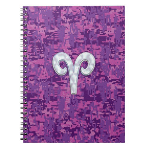 Carnet Pearl Like Aries Zodiac Sign on Camo numérique
