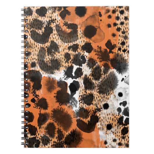 Carnet Peau animale : motif léopard créatif. (Devant)