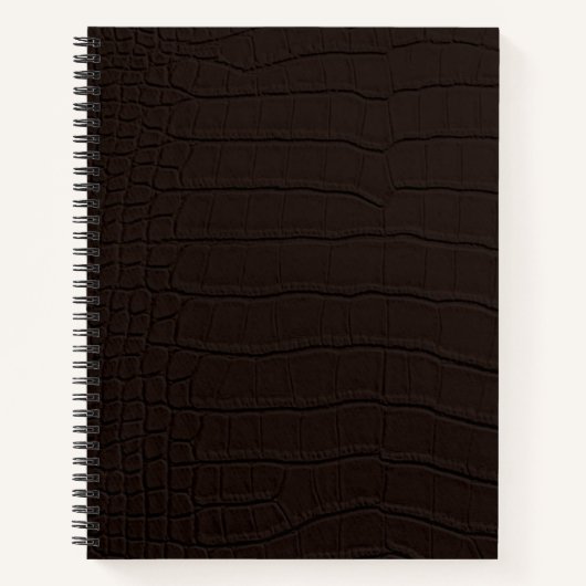 Carnet Peau de crocodile Brown (Devant)
