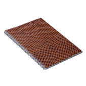Carnet Peau de crocodile : Texture en cuir Brown (Côté Droit)