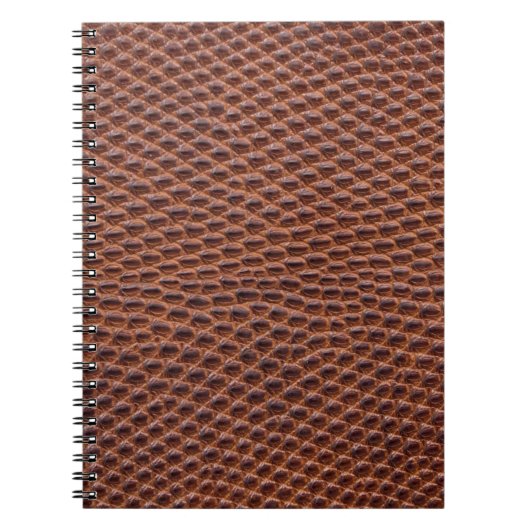 Carnet Peau de crocodile : Texture en cuir Brown (Devant)