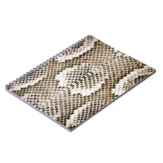 Carnet peau de python, motif de serpent, motif de peau an (Côté gauche)